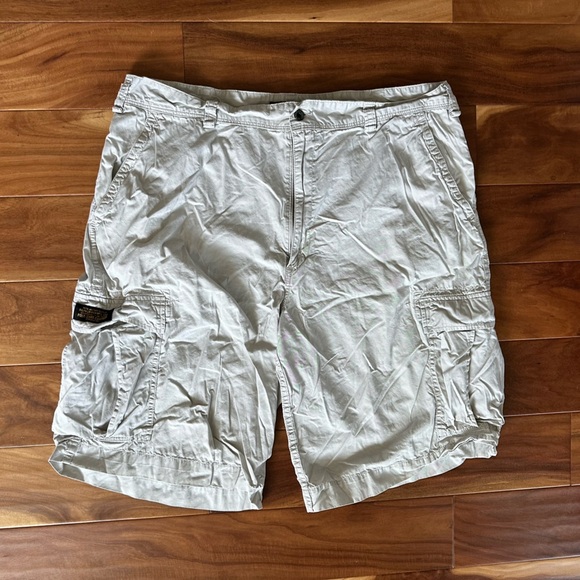 VTG Polo Jeans Co Cargo Khaki Shorts Khaki Ripstop Y2K size 40 - Picture 1 of 6